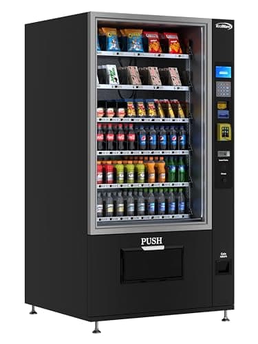 KoolMore Refrigerated Snack Vending Machine with 60 Slots, Bill Acceptor and Credit Card Reader in Black (KM-VMR-40-BR)