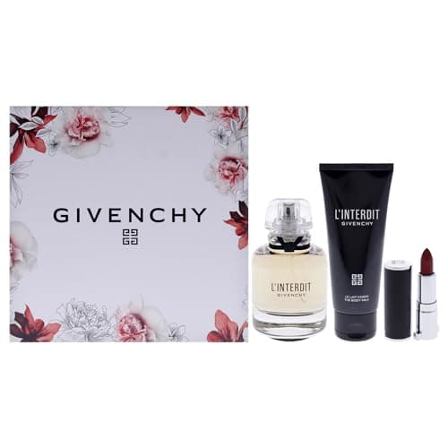LInterdit by Givenchy for Women - 3 Pc Gift Set 2.7oz EDP Spray, 2.5oz Body Milk, 0.05oz Lipstick