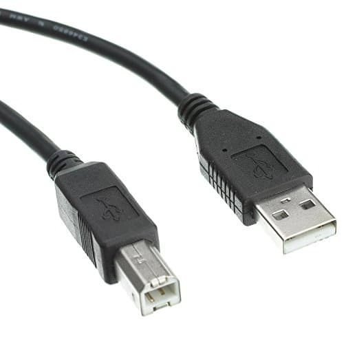 CableWholesale 6 feet USB 2.0 Printer/Device Cable, Black, Type A Male/Type B Male Plug, A Male to B Male High Speed USB Cable, USB 2.0 to Type B Cable, Type B Printer Cable