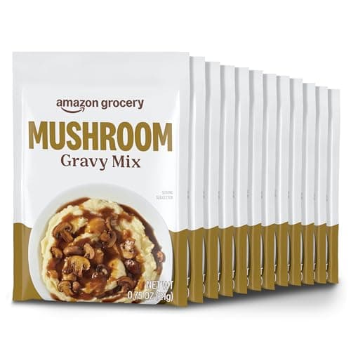 Amazon Brand - Happy Belly Mushroom Gravy Mix, 0.75 ounce (Pack of 12)