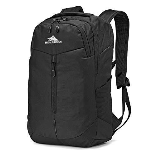 High Sierra Swerve Pro Backpack with Laptop Pocket + Tablet Sleeve, Fits most 17” Laptops, 27L, Black