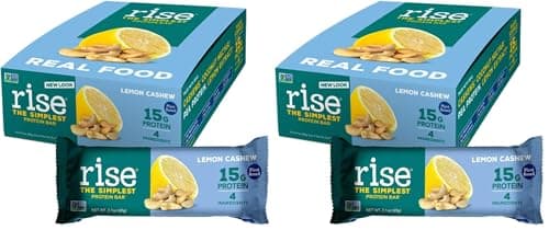 Rise Bar Protein Lemon Cashew, 2.1 Ounce (12 Count) (Pack of 2)