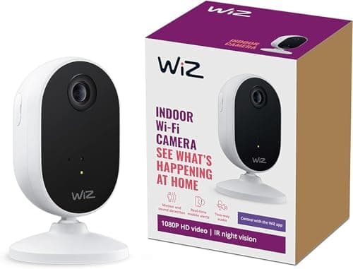 WiZ Indoor Security Camera - 1080p HD Video - Full-Duplex Audio - Activate with Motion - Control with App - Works with Alexa- Google Assistant and Siri Shortcuts- Bluetooth Compatible- No Hub Required