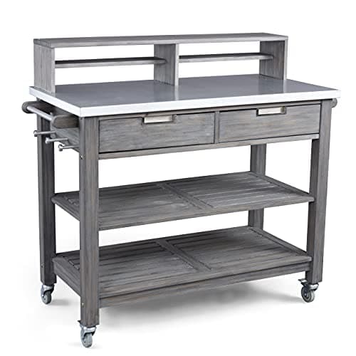 Homestyles Maho Gray Teak Potting Bench