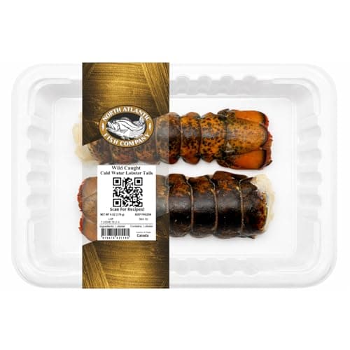 North Atlantic Fish Company, Frozen, Wild Caught, Cold Water Lobster Tails (Twin-Pack, 3oz each)