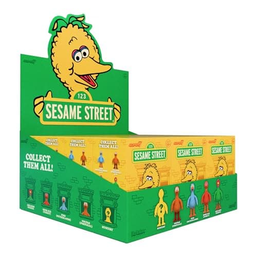 Super7 Sesame Street Big Birds Around the World Blind Box Flat - (12 Pack) 3.75" Sesame Street Action Figures - Classic TV Show Collectibles and Retro Toys