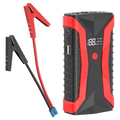 Car Jump Starter 2500A Peak for 4.0L Gas/3.0L Diesel Engine, 6000mAh Power Bank USB 3.0 Fast Charging Portable Battery Booster