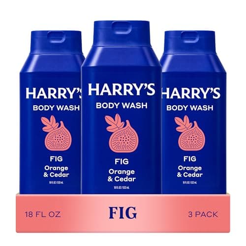 Harry's Men's Body Wash - Fig - (3 Pack) 18 fl oz - Shower Gel for Men - No Parabens, Sulfates, or Dyes