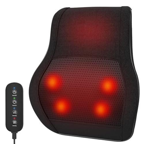 Ekmoey Back Massager with Heat for Pain Deep Tissue 3D Kneading Massage Pillow for Shoulder, Back, Neck, Leg, Body Relaxation at Home, Office, Gifts for Mom Dad Women Men