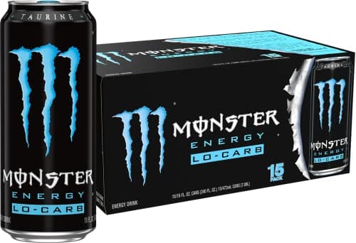 Monster Energy, Lo-Carb Monster, Low Carb Energy Drink, 16 Ounce