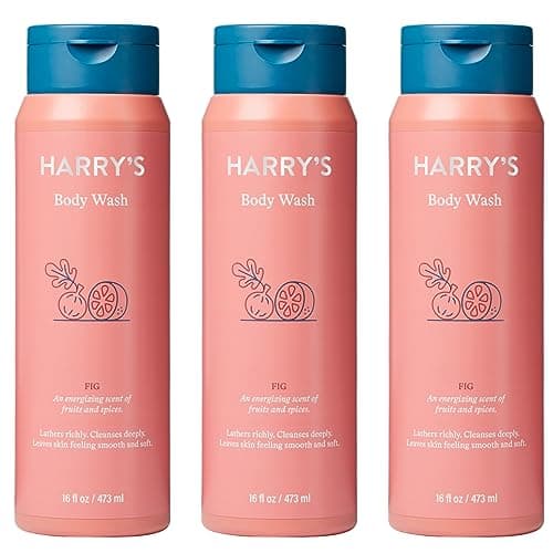 Harry's Body Wash Shower Gel for Men - Fig Scent - (3 Pack) 16 fl oz - Sensitive Skin Body Wash - No Parabens, Sulfates, or Dyes