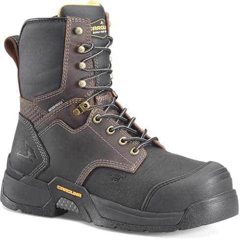Carolina Boots Mens 8" Safety Toe Work Boot - Durable, Comfortable Industrial-and-Construction-Boots for Tough Environments, Brown - 10