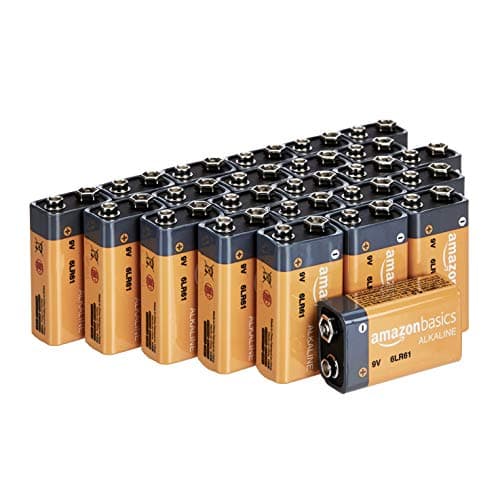 Amazon Basics 192-Count 9V Long-Lasting All-Purpose Alkaline Batteries for Smoke Detector, 5-Year Shelf Life (8 Packs of 24)