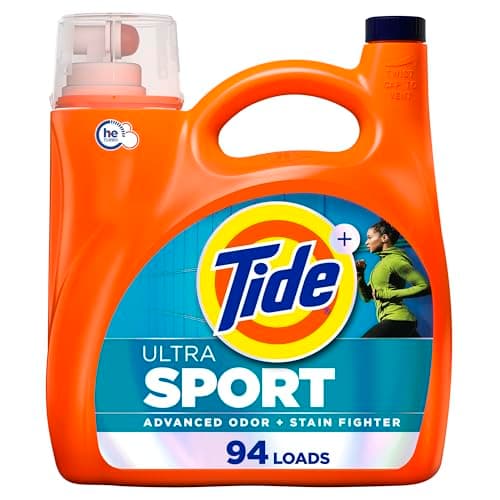 Tide Ultra Sport Liquid Laundry Detergent, 132 fl oz, 94 Loads, Laundry Detergent Liquid with Advanced Sweat plus Stain Fighters