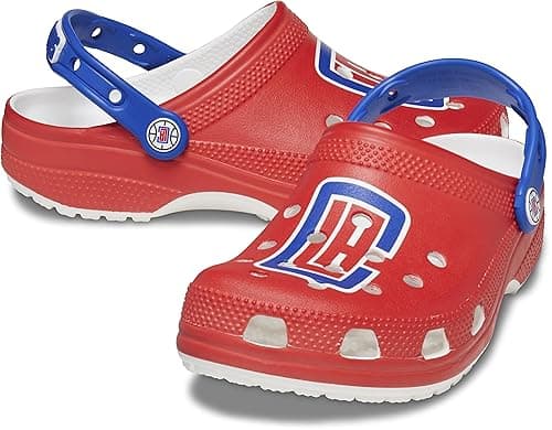 Crocs Unisex-Adult NBA Classic Clogs, Basketball Gifts, Los Angeles Clippers, 8 Men/10 Women