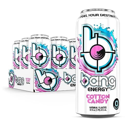 Bang Energy Cotton Candy, Sugar-Free Energy Drink, 16-Ounce