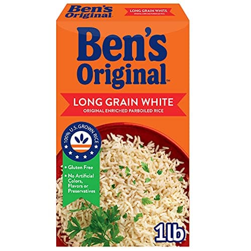 BEN'S ORIGINAL Converted Brand Enriched Long Grain White Rice, Parboiled Rice, 1 lb Box (Pack of 12)