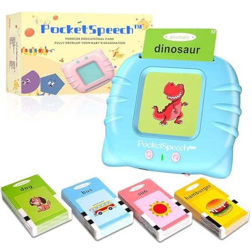 Pocket Speech™ for Toddlers, 224 Sight Word Talking Flash Cards See and Say Speed Up Your Child Learns to Speak,Speech Therapy Toys for Age Over 3 (Pink)