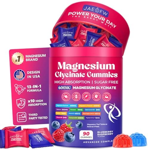 Magnesium Glycinate Gummies 1000mg – x2 High Absorption Magnesium Gummies for Women, Men & Kids – Sugar Free Vegan Supplement with CoQ10, Vitamin D3 & B6 – Daily Balance, Calm Energy & Muscle Function