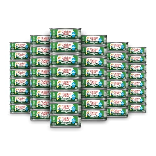Chicken of the Sea Wild Caught Chunk Light Tuna, 5 Ounce Cans, 48-Count – High Protein 100% Classic Chunk Tuna in Water – Delicious, Easy, Nutritious Ready to Eat Meals