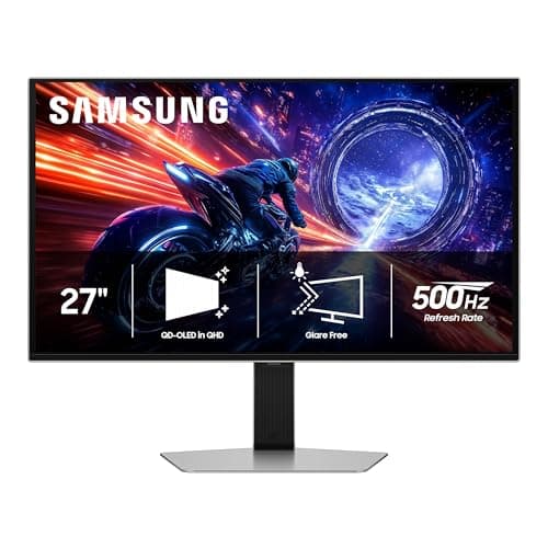 Samsung 27” Odyssey OLED G6 G60SF QHD QD-OLED Gaming Monitor, 500Hz Refresh Rate, 0.03ms (GtG) Response Time, G-Sync Compatible, VESA DisplayHDR TrueBlack 500, LS27FG602SNXZA, 2025, 3 Yr Warranty