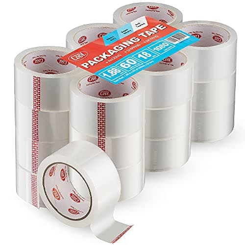 Simply Cool Packing Tape 18 Rolls, Clear Heavy Duty Shipping & Packaging Tape for Boxes, Moving, Mailing & Storage – Strong, 1.88” Wide x 60 Yards Per Roll, 1080 Yards Total