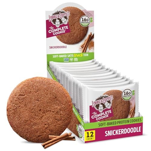 Lenny & Larry's Protein Cookie, [Snickerdoodle], Chewy Soft Baked, 16g Plant Protein, Vegan, Non-GMO, High Fiber, 4 Ounce Cookie (Pack of 12)
