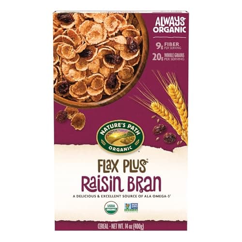 Nature's Path Organic Flax Plus Raisin Bran Cereal, 14 oz (Pack of 12), Non-GMO