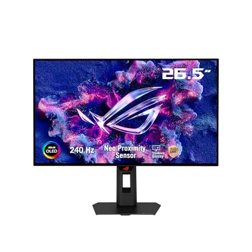 ASUS ROG Strix 27” OLED Gaming Monitor (XG27AQDMGR) - 27-inch (26.5-inch viewable) 1440p TrueBlack Glossy, 240 Hz, Neo Proximity Sensor, OLED Care Pro, ELMB, DisplayWidget Center