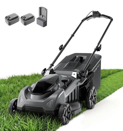 Neobitat 40V 18'' Self-Propelled Lawn Mower, 2-in-1 Mulching/Bagging Brushless Cordless Electric Lawn Mower with 6-Position Height Adjustment, Include 5.0Ah Battery x 2 and Rapid Charger