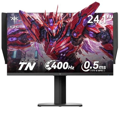 KTC 25M1 400Hz Gaming Monitor 240Hz, FHD 24.1 inch Fast TN Monitor with Shielding Hood, 0.5ms GTG, Adaptive Sync, VESA Support, Height Pivot Swivel Tilt Adjustable