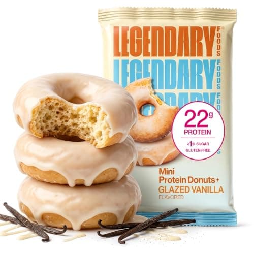 Legendary Foods High Protein Donuts, Glazed Vanilla, Low Carb, Low Sugar