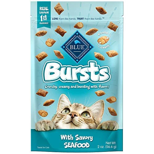 Blue Buffalo Bursts Crunchy Cat Treats, Seafood 2-oz Bag (6 Pack)