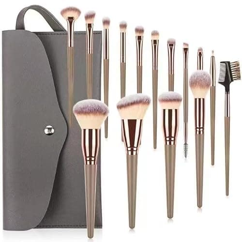 15pcs Professional Makeup Brushes Set Bag Foundation Eyelash Eyebrow Eyeshadow Cosmetic Make Up Tool Makeup Brush Tool Set Christmas, Halloween, Thanksgiving Gifts