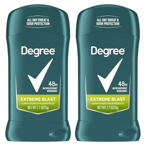 Degree Men Original Protection Antiperspirant Deodorant Extreme Blast Twin Pack 48-Hour Sweat and Odor Protection Antiperspirant For Men 2.7 oz