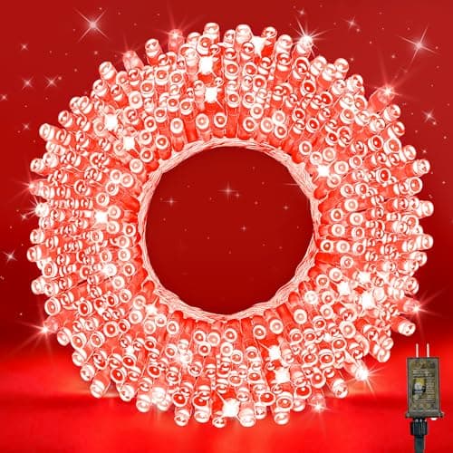 WASTROYAL 70FT Red String Lights, 210 LED Waterproof Seasonal Fairy Lights with 8 Modes, Indoor Outdoor Decorative Lighting for Christmas, Valentine’s Day, Wedding, Party, Garden