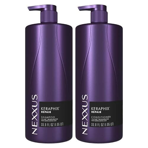 Nexxus KERAPHIX Shampoo & Conditioner 2 Pack for Damaged Hair Repair Powered by KRT Keratin Resistance Therapy with Liquid Crystal Amino Acids 33.8 Fl Oz