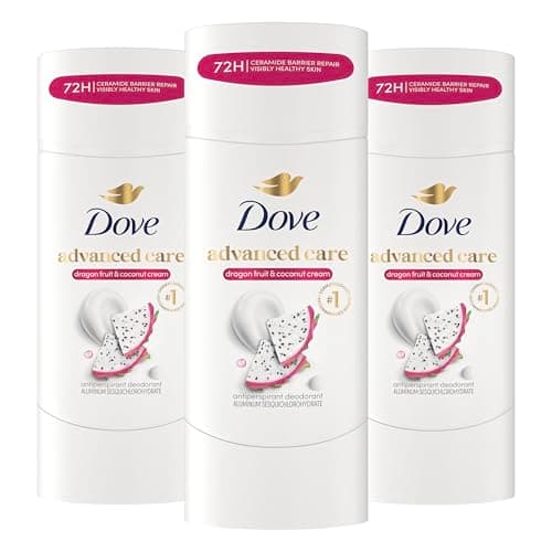 Dove Advanced Care Antiperspirant Deodorant for Women Dragon Fruit & Coconut Cream 3 pack 72 hour sweat and odor protection 2.6 oz