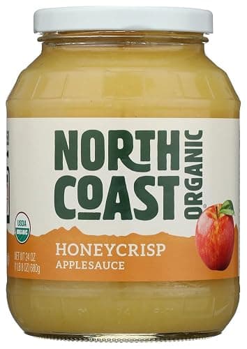 North Coast Organic Honeycrisp Apple Sauce, No Added Preservatives, No Added Sugar, Kosher, USDA Certified Organic, Gluten Free & Non-GMO, 24 Ounce (Pack of 6)