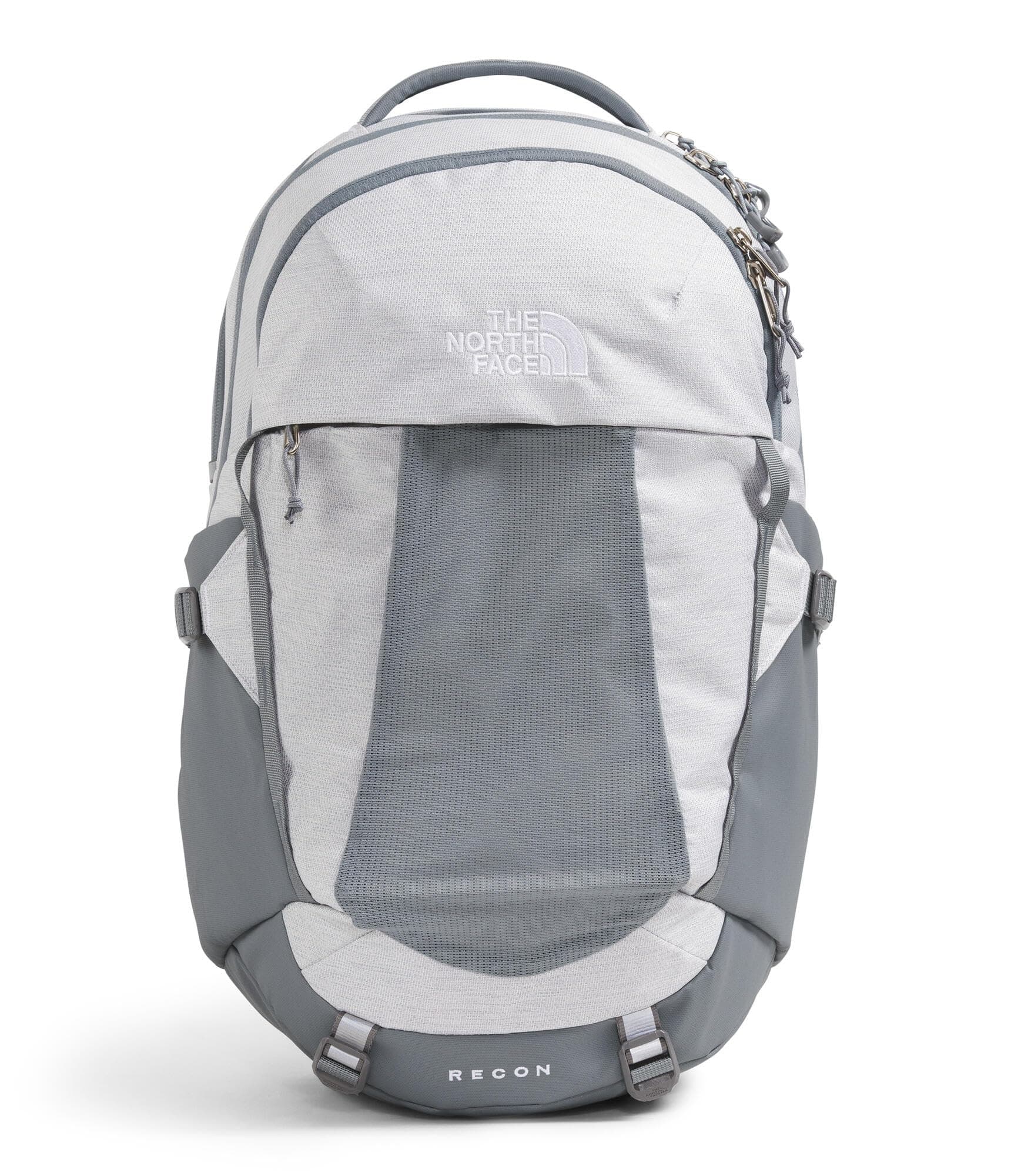 The North Face Women's Recon Everyday Backpack, Wht Mt Mélang/Md Gy-NPF, OS | Commuter Travel Bag, 18" Laptop Sleeve, Water-Repellent